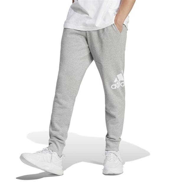 Pantaloni sport adidas Essentials French Terry conici Cuff Logo gri deschis