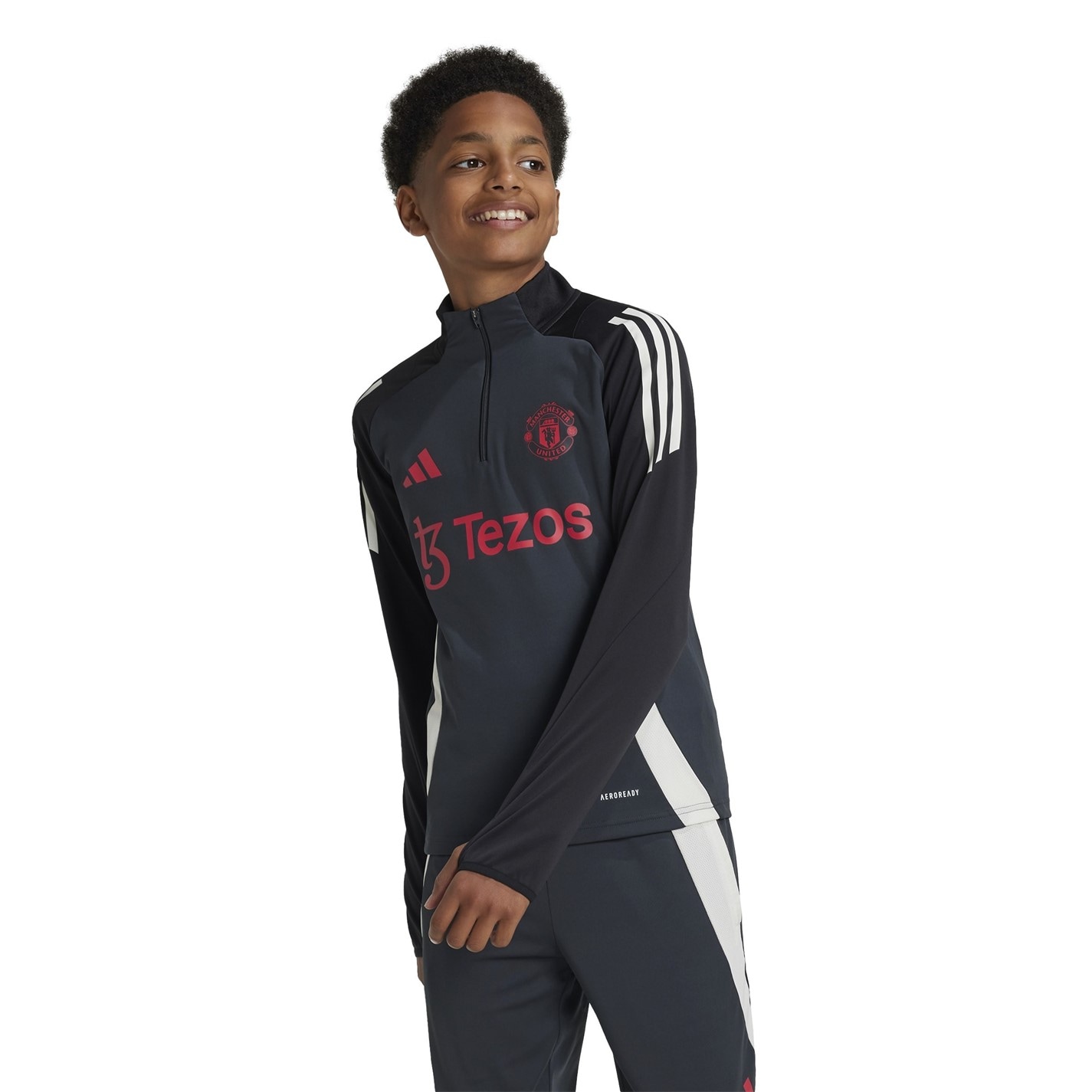 adidas Manchester United European Tiro 24 antrenament Top Juniors negru