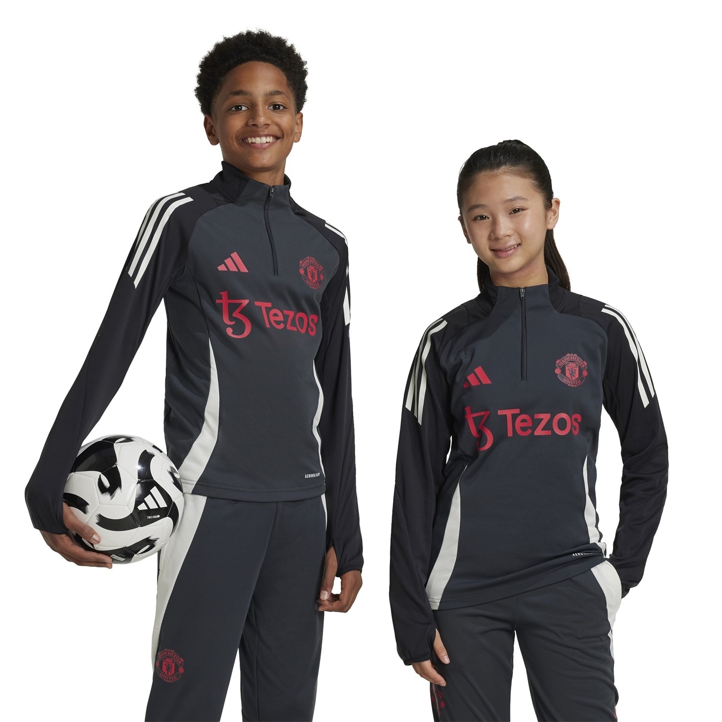 adidas Manchester United European Tiro 24 antrenament Top Juniors negru