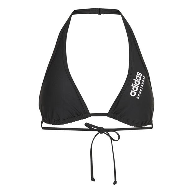 Costum de baie bikini adidas Neckholder pentru femei negru alb