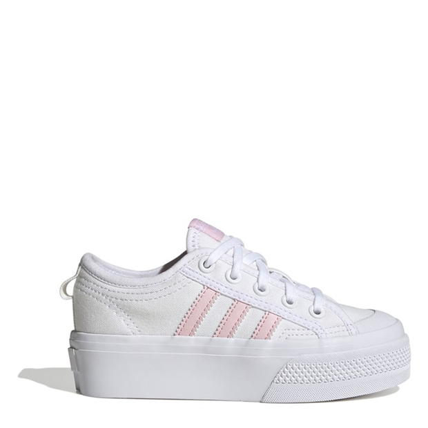 adidas Nizza Platform Shoes pentru Copii alb