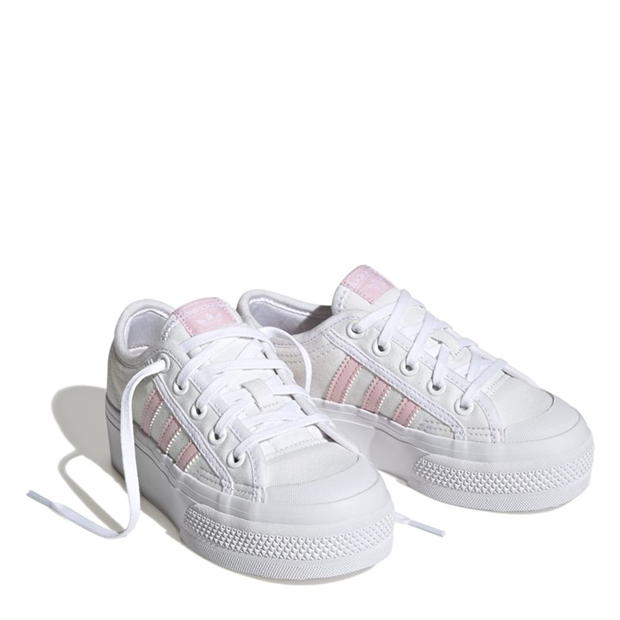 adidas Nizza Platform Shoes pentru Copii alb