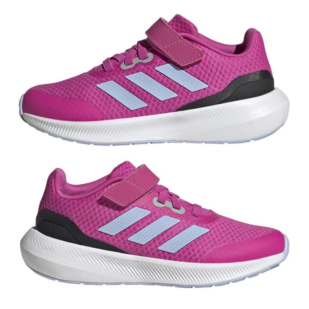 adidas RunFalcon 3.0 Elastic Lace Top Strap Shoes pentru Copii lucid fucsia albastru roz co