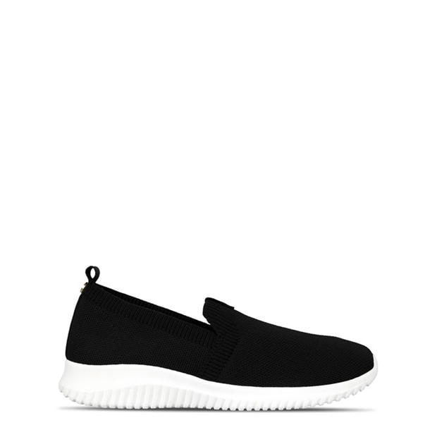 Adidasi Be You Memory Foam Slip On tricot negru alb