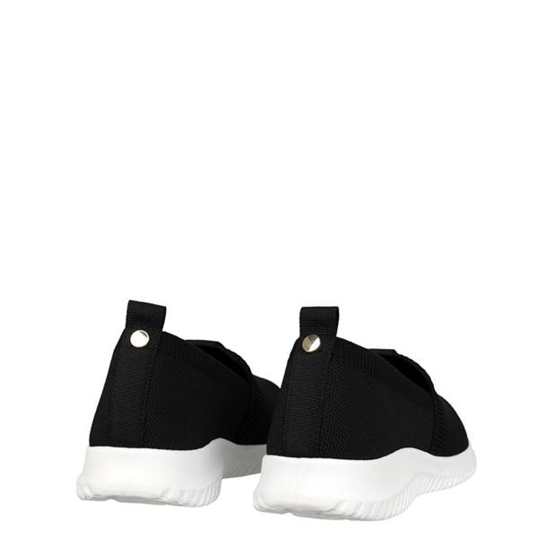 Adidasi Be You Memory Foam Slip On tricot negru alb