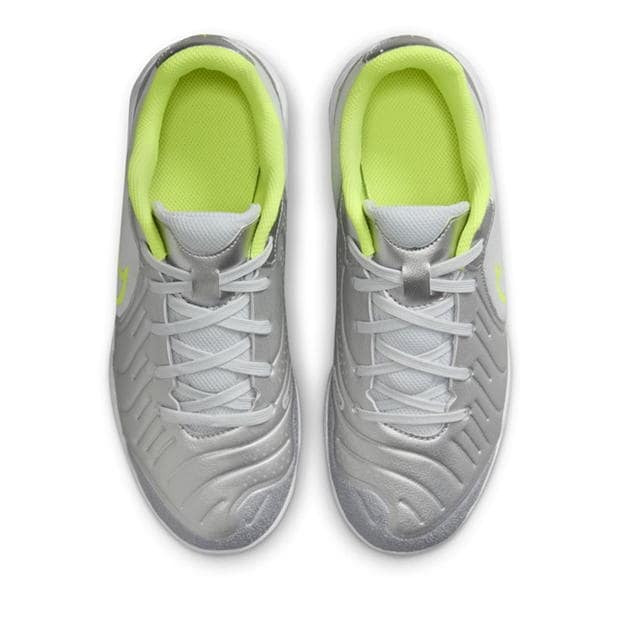 Adidasi de fotbal Nike . Tiempo Legend 10 Academy Little/Big Indoor/Court Low-Top pentru Copii copii argintiu galben