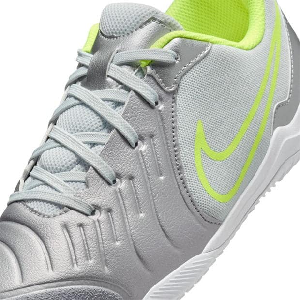 Adidasi de fotbal Nike . Tiempo Legend 10 Academy Little/Big Indoor/Court Low-Top pentru Copii copii argintiu galben