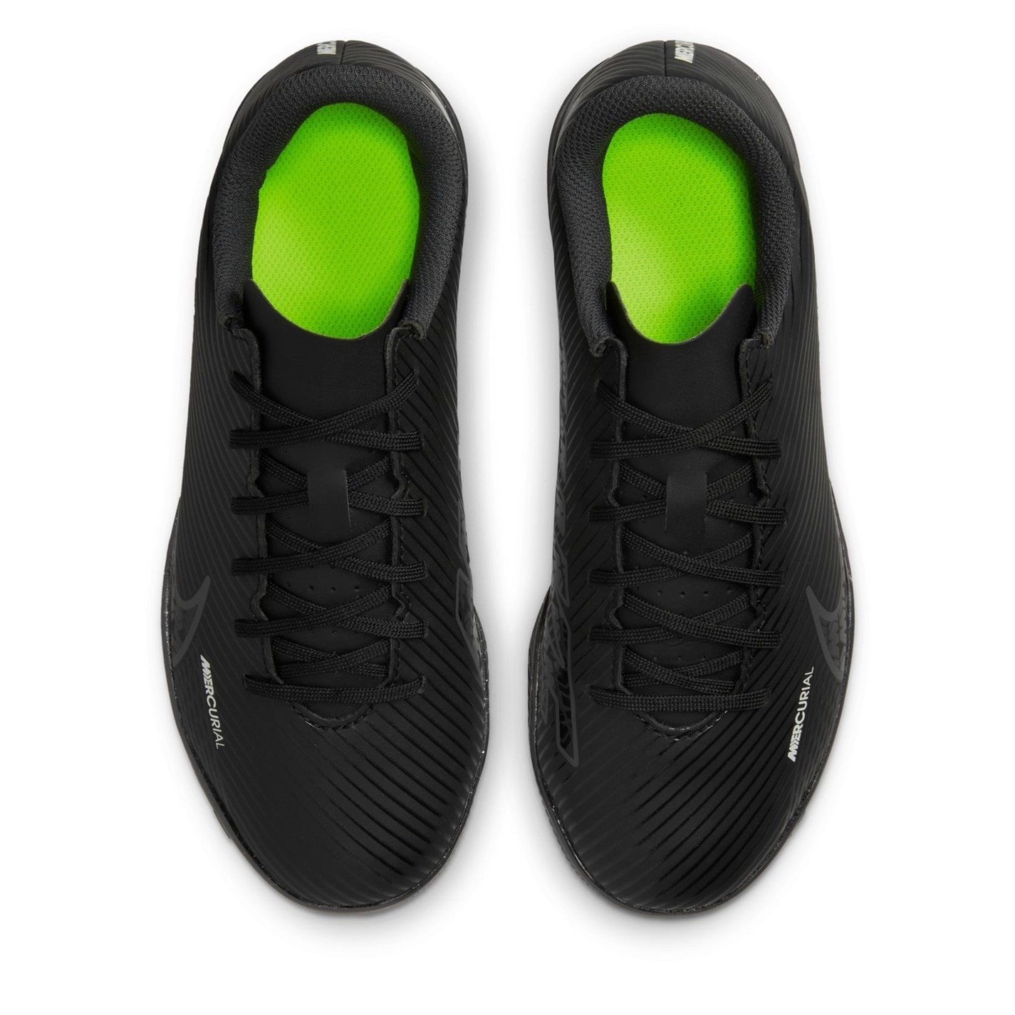 Ghete de fotbal Nike Mercurial Vapor Club Indoor pentru copii negru gri alb