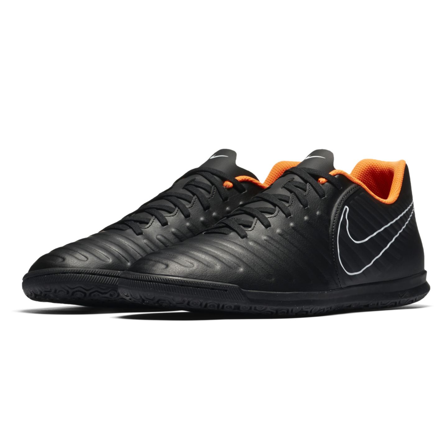 Adidasi Fotbal Nike Tiempo Legend Club Indoor pentru Barbati negru portocaliu