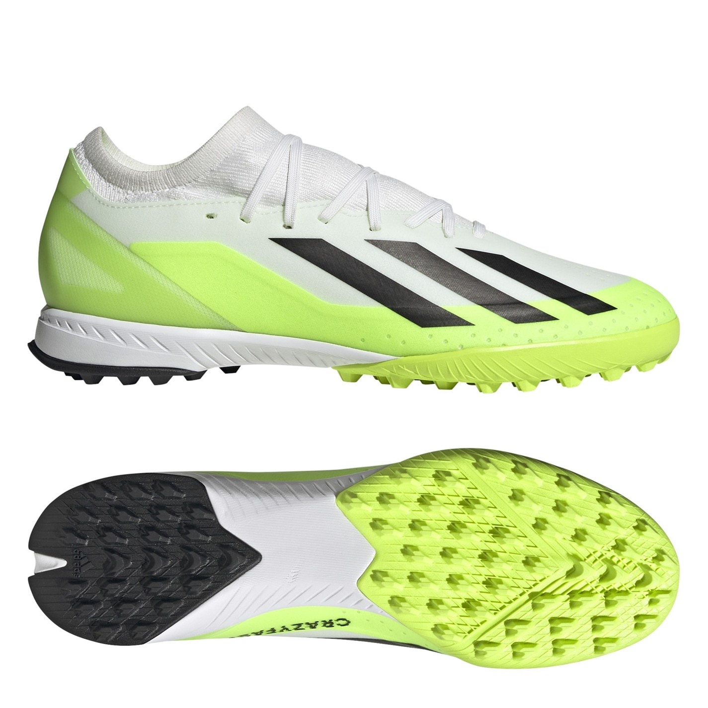 Adidasi Gazon Sintetic Ghete fotbal sala adidas X Crazyfast League fotbal alb negru galben