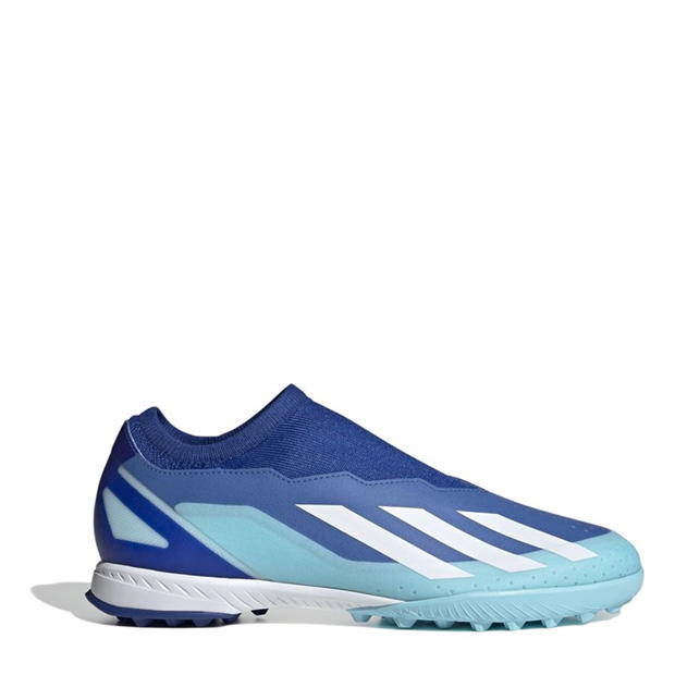 Ghete fotbal gazon sintetic adidas X Crazyfast League Laceless albastru alb