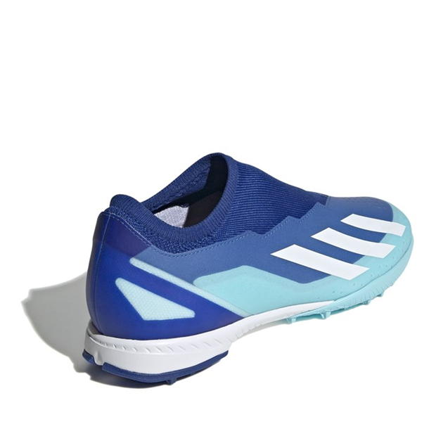 Ghete fotbal gazon sintetic adidas X Crazyfast League Laceless albastru alb