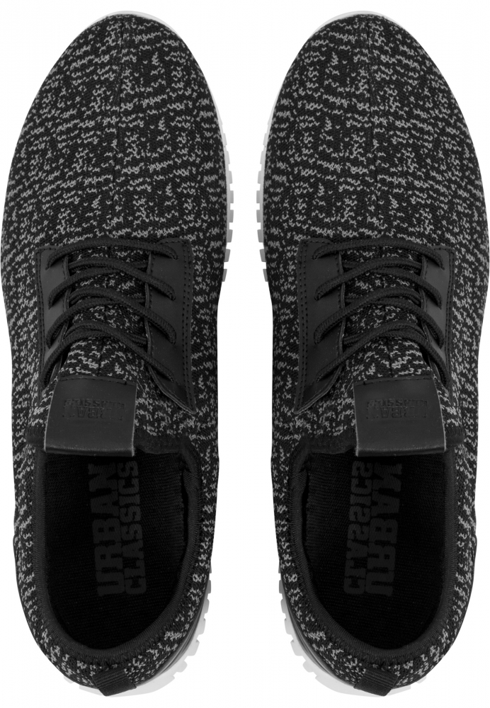 Adidasi Light Runner tricot negru gri Urban Classics alb