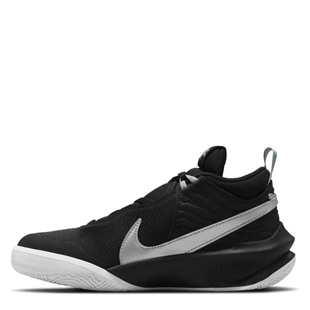 Adidasi pentru Baschet Nike Team Hustle D 10 Big pentru Copii negru metalic