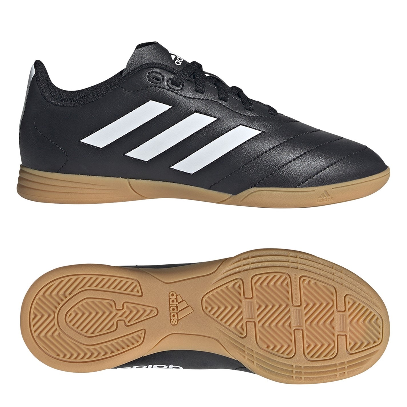 Adidasi sala adidas Goletto pentru copii negru alb