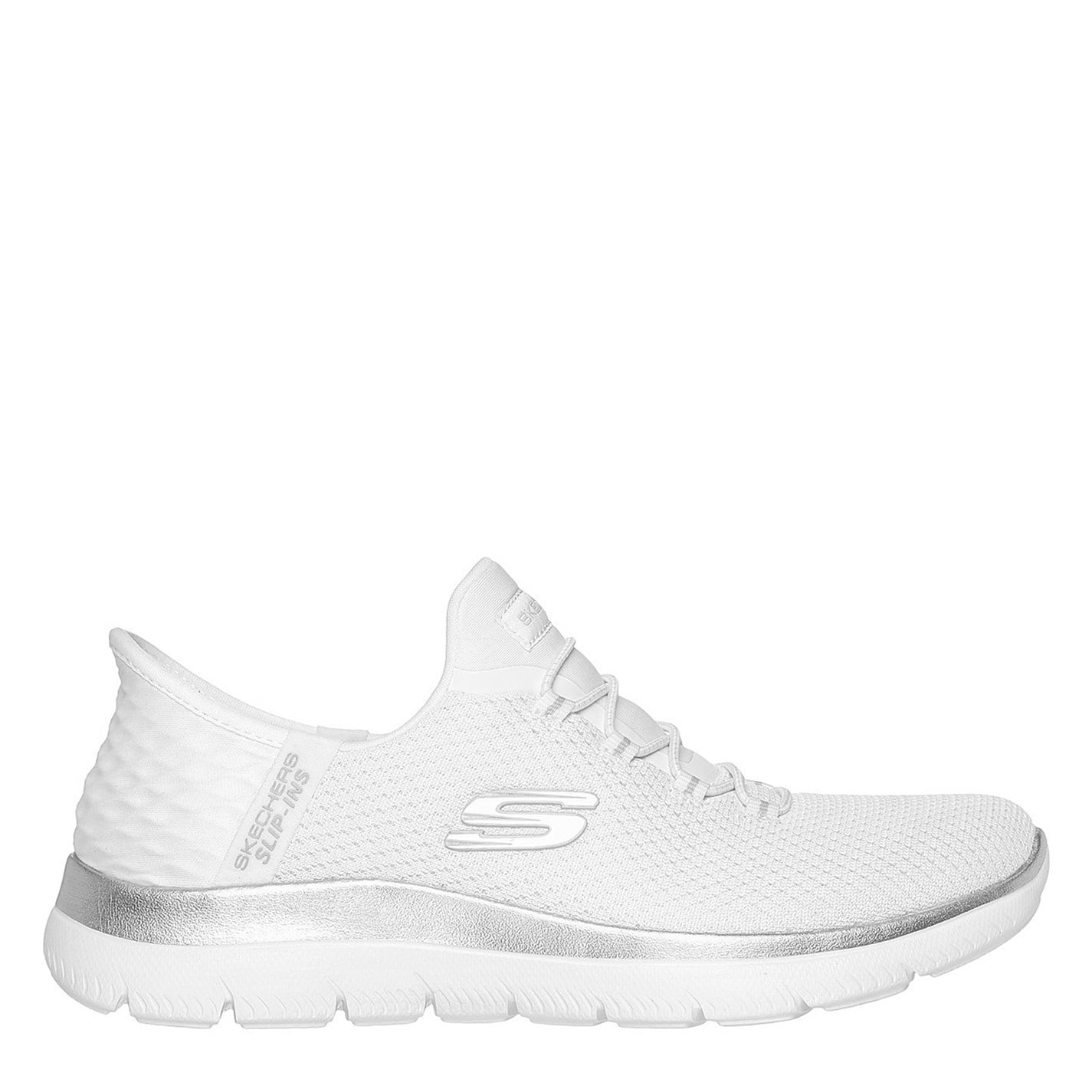 Adidasi SKECHERS SLIP-INS : Summits - Diamond Dream alb argintiu