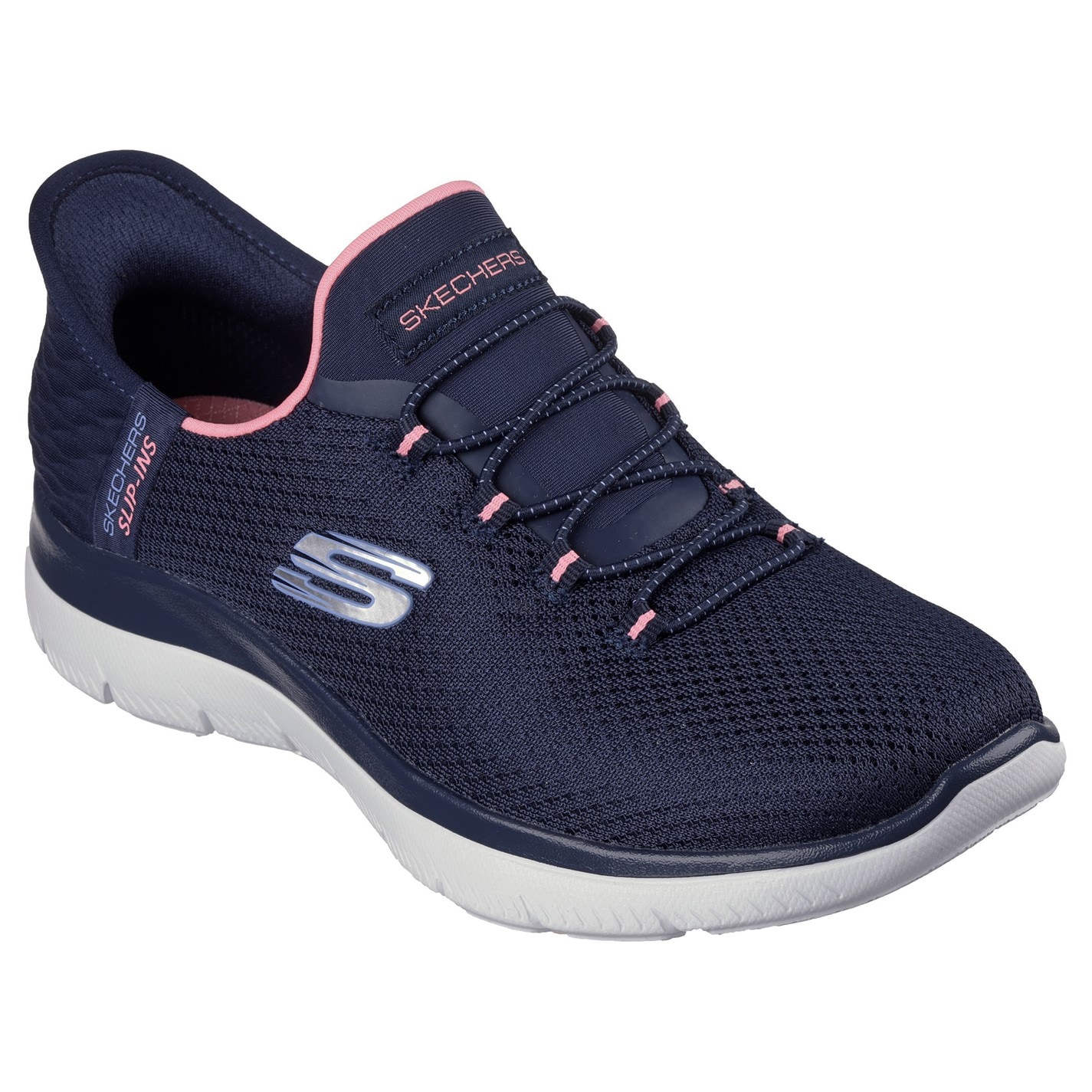 Adidasi SKECHERS SLIP-INS : Summits - Diamond Dream bleumarin roz