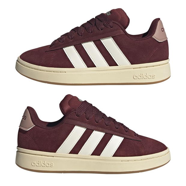 Adidasi sport adidas Grand Court Alpha 00s Low-Top pentru femei visiniu alb murdar