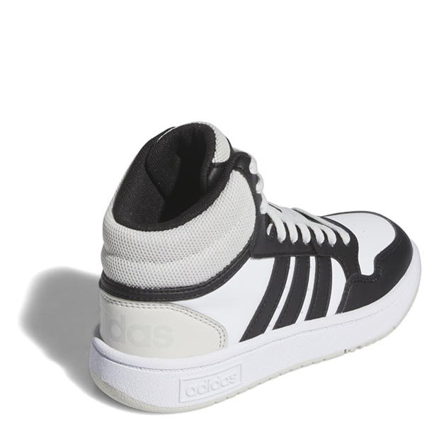 Adidasi sport adidas Hoops 3.0 High-Top pentru baieti alb negru