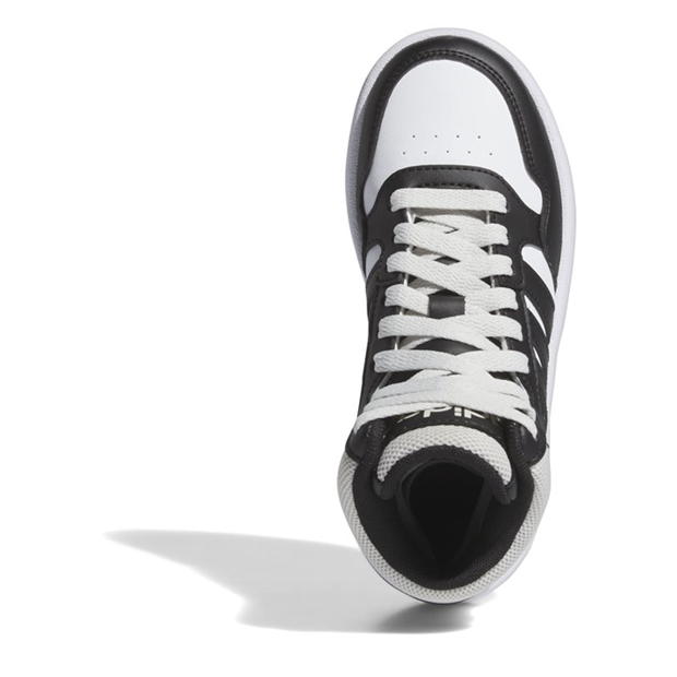 Adidasi sport adidas Hoops 3.0 High-Top pentru baieti alb negru