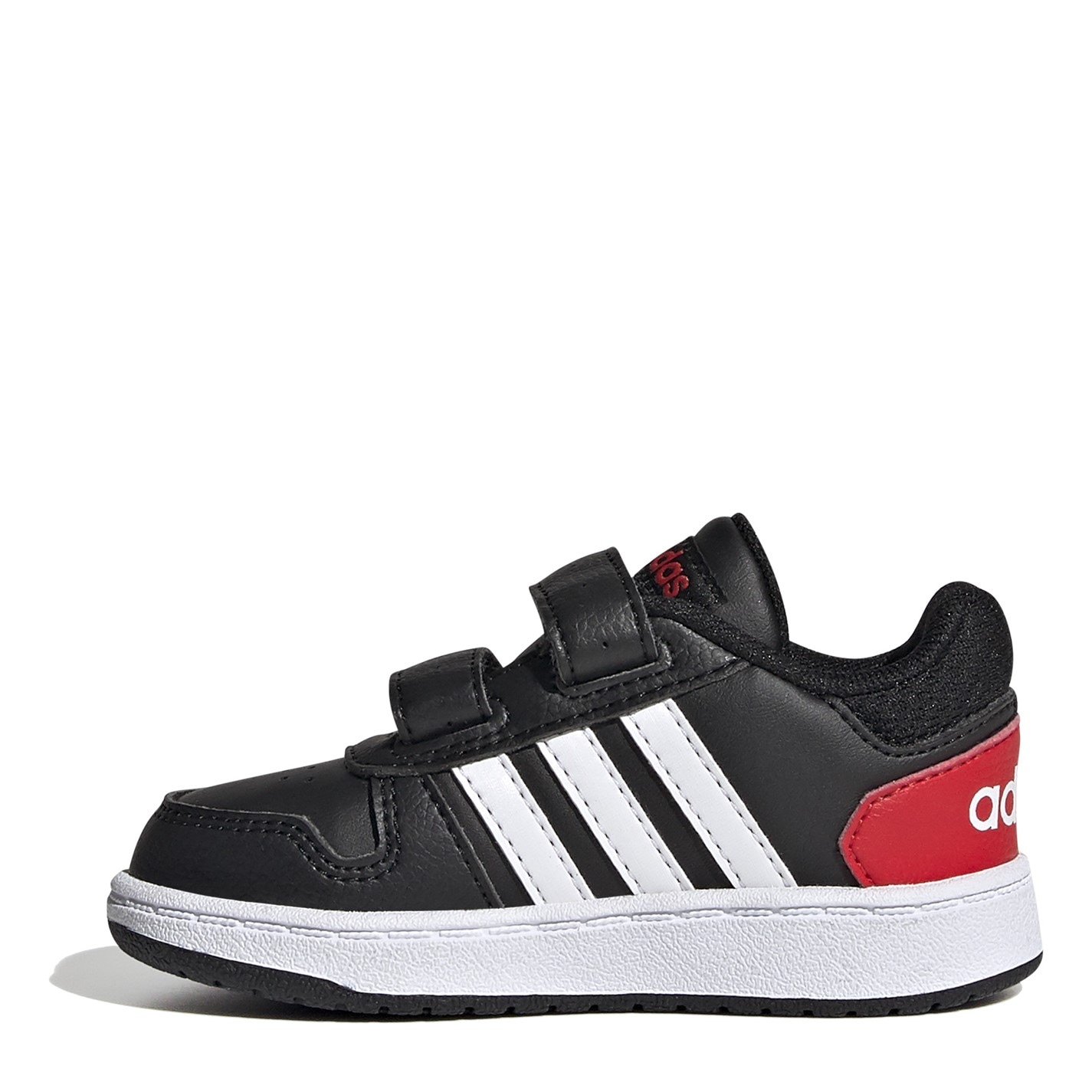 Adidasi sport adidas Hoops pentru Bebelusi negru alb rosu