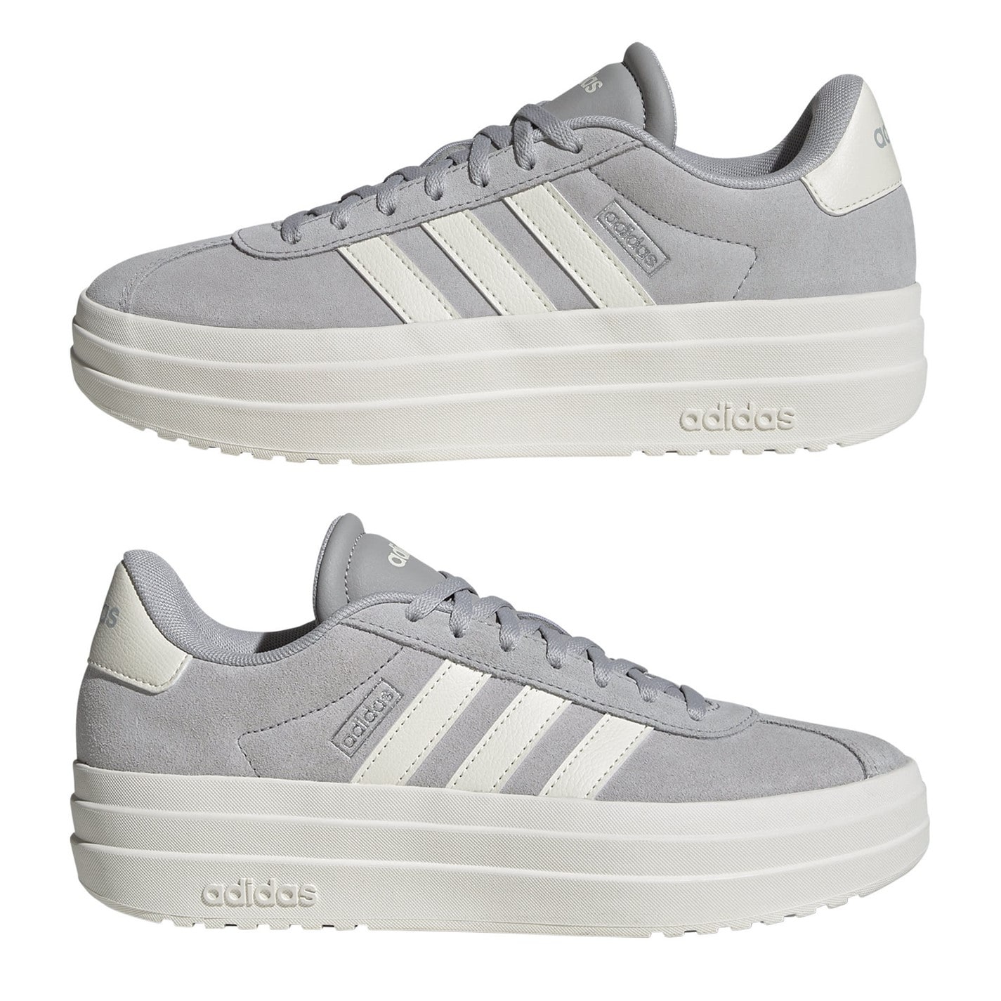 Adidasi sport adidas VL Court Bold pentru femei gri alb