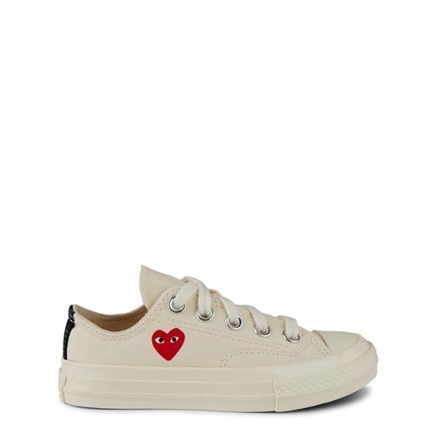 Adidasi sport COMME DES GARCONS PLAY Small Heart Low pentru copii bej rosu