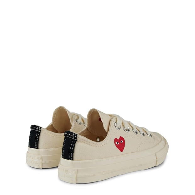 Adidasi sport COMME DES GARCONS PLAY Small Heart Low pentru copii bej rosu