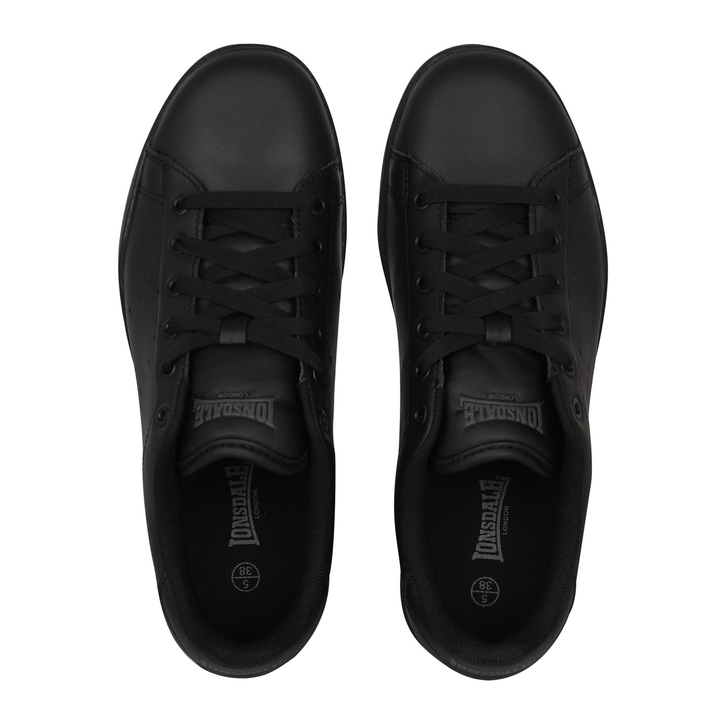 Adidasi sport Lonsdale Leyton din piele pentru copii negru