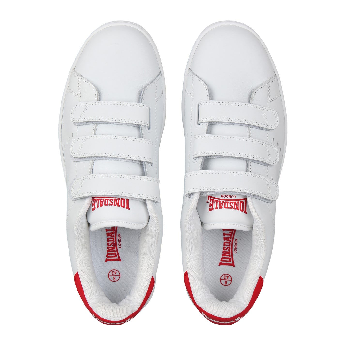 Adidasi sport Lonsdale Leyton pentru Barbati alb rosu