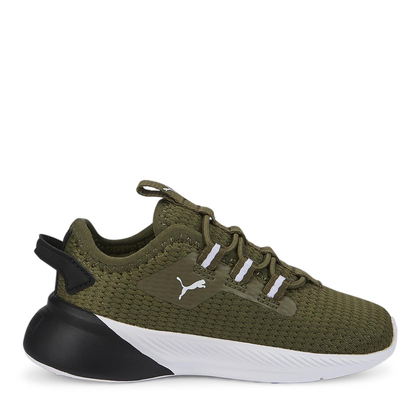 Adidasi sport Puma 2 AC pentru Bebelusi verde negru