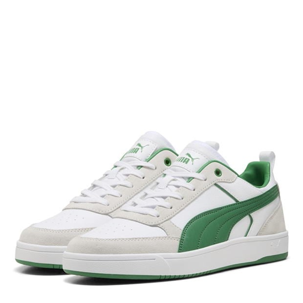 Adidasi sport Puma Dribble Sd Court Unisex pentru adulti alb verde gri