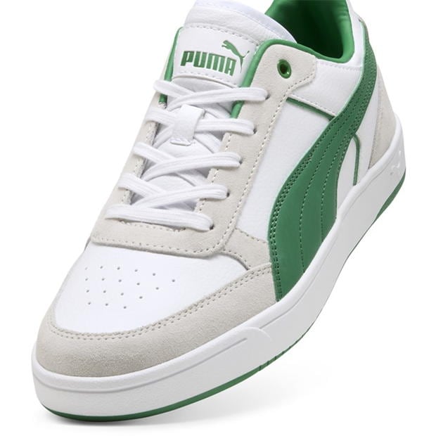 Adidasi sport Puma Dribble Sd Court Unisex pentru adulti alb verde gri