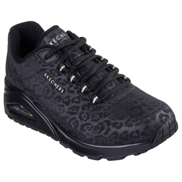 Adidasi sport Skechers UNO Stand On Air pentru femei negru leopard