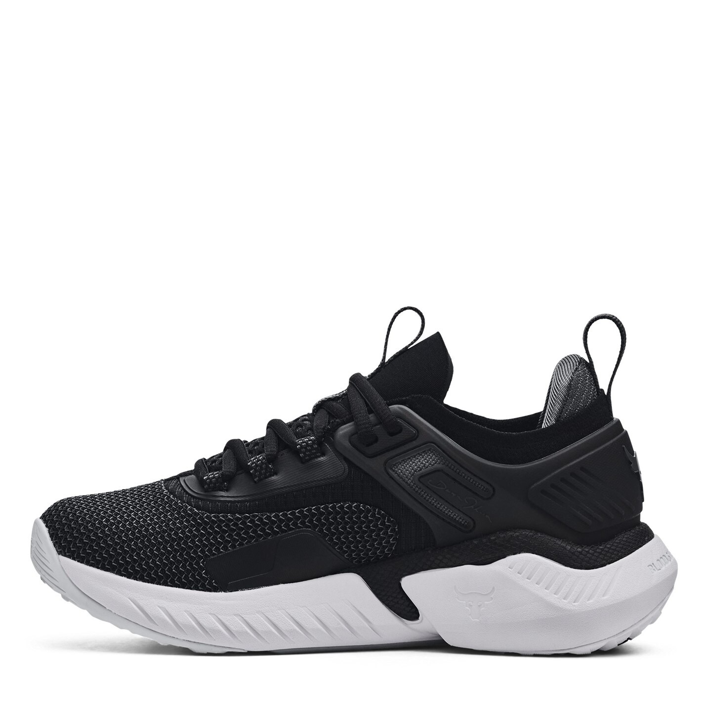 Adidasi sport Under Armour GS Project Rock 5 negru alb