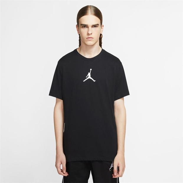 Air Jordan Jumpman maneca scurta Crew pentru Barbati negru alb