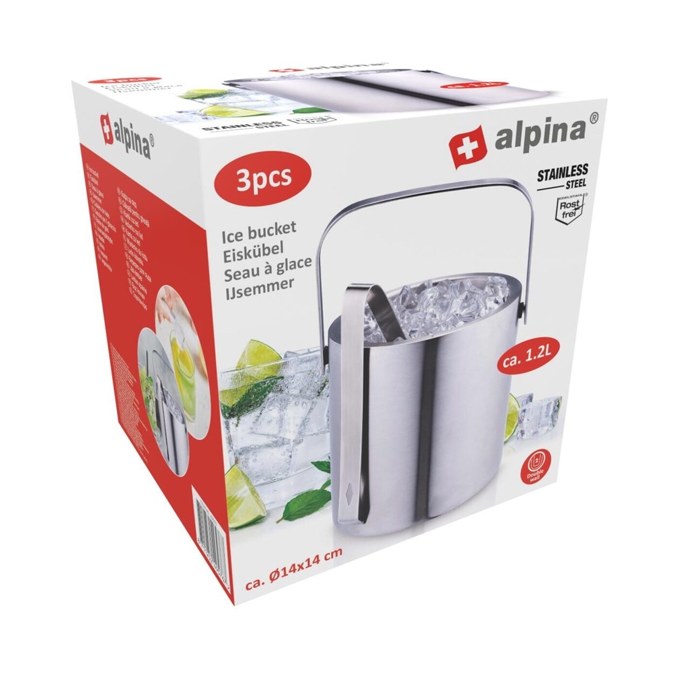 Alpina Ice Bucket 1.2ltr metalic