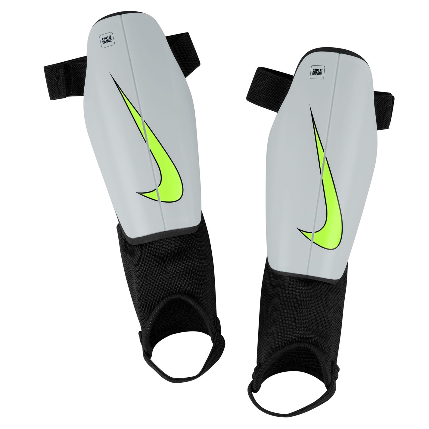 Aparatori tibie fotbal Nike Charge argintiu galben