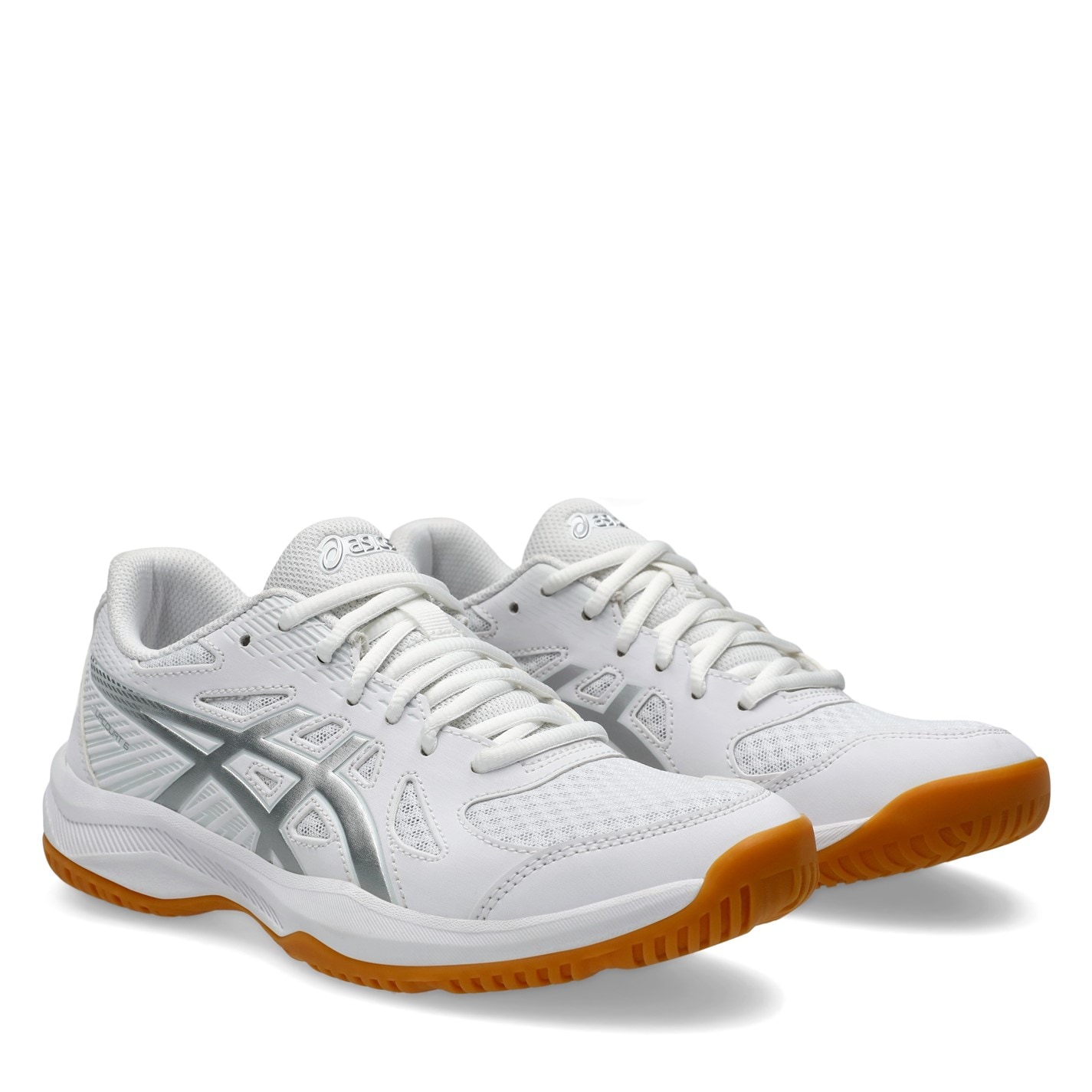 Asics Upcourt 6 Netball Shoes pentru femei alb argintiu