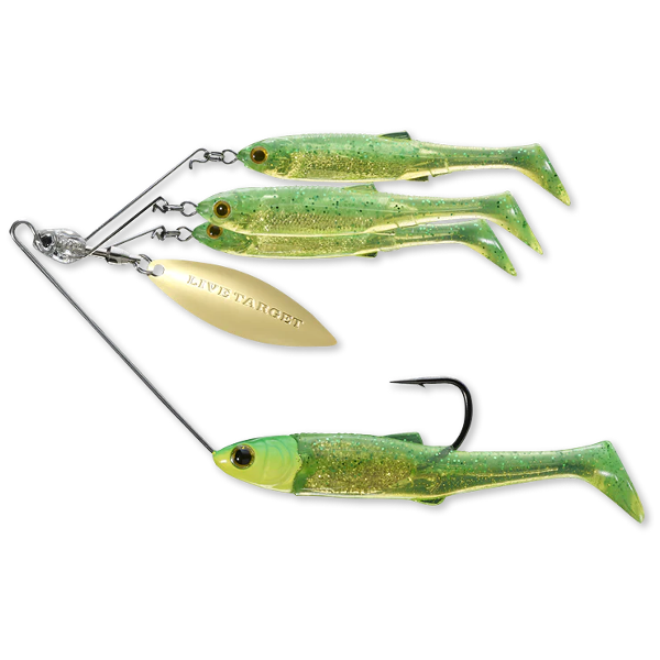 BAITBALL SPINNER RIG LIVETARGET SMALL 11G 856 LIME CHART GOLD LIVE TARGET