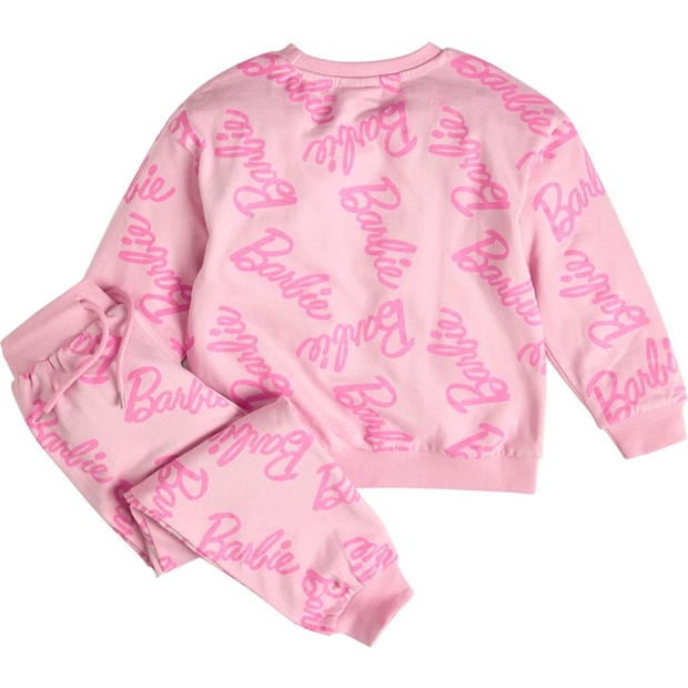 Barbie Slogan Sweat and Jogger pentru fete cu personaje