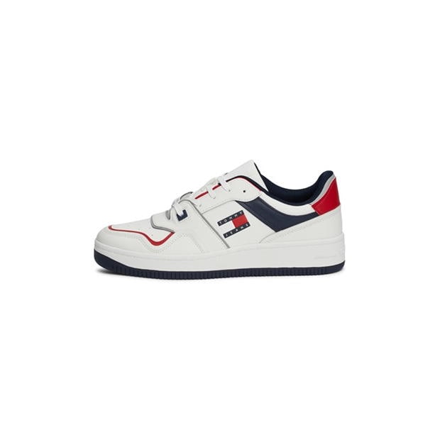 Blugi Adidasi sport Tommy Retro din piele baschet alb bleumarin rosu