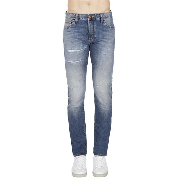 Blugi Armani Exchange AX J14Skinny pentru barbati deschis albastru