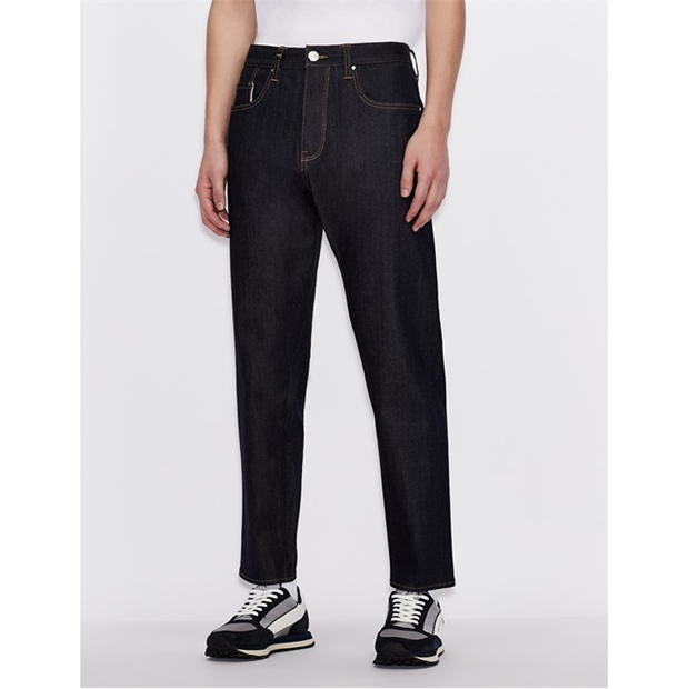 Blugi Armani Exchange AX J24tapered pentru barbati inchis albastru