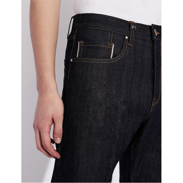 Blugi Armani Exchange AX J24tapered pentru barbati inchis albastru