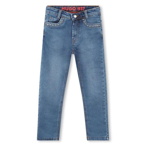 Blugi HUGO Denim Juniors bleumarin z10