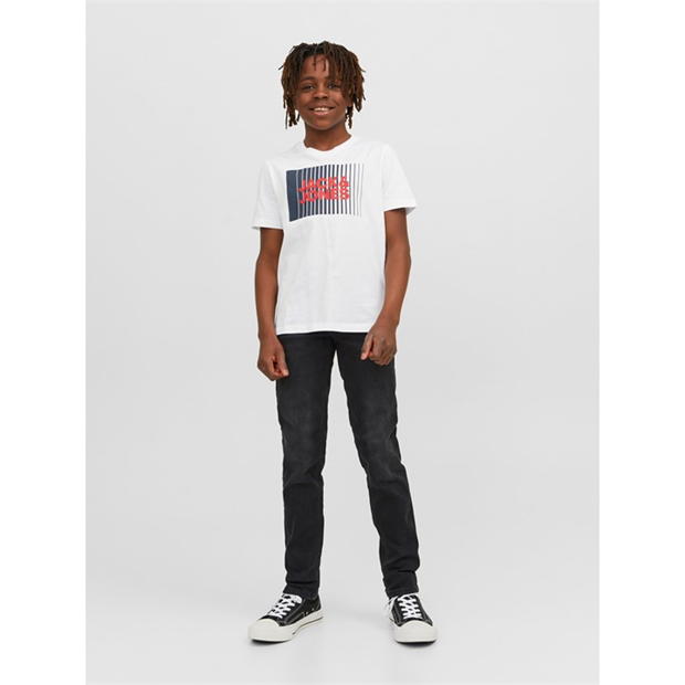 Blugi Jack and Jones Glenn 073 copii negru denim