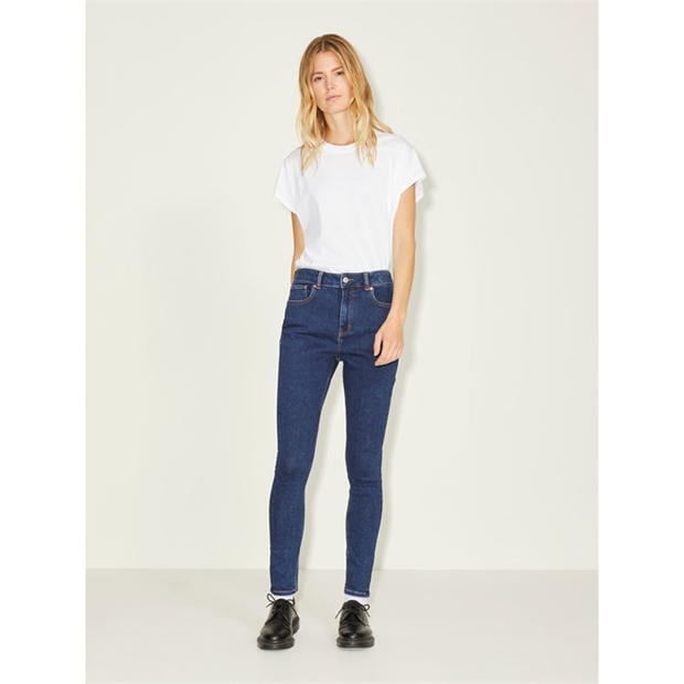 Blugi JJXX Vienna 1002 Skinny inchis albastru denim