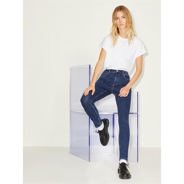 Blugi JJXX Vienna 1002 Skinny inchis albastru denim