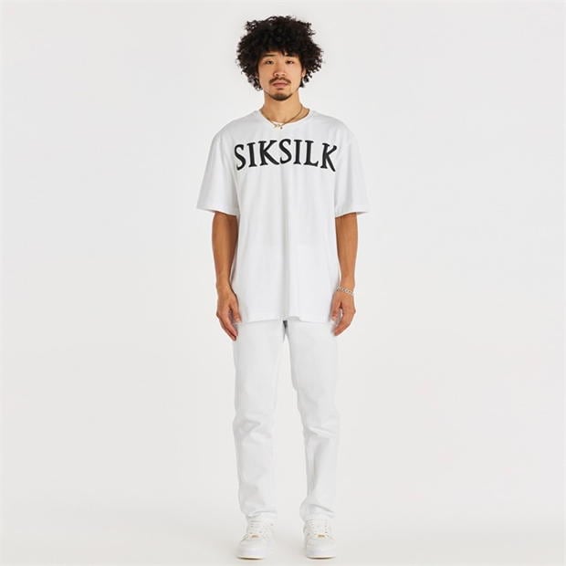 Blugi SikSilk St pentru barbati alb